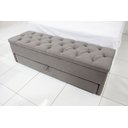 Ver imagem 2 de Puf Baú (Sapateiro) Com Gaveta Queen 160x50x45cm Cor Camurça - Estrutura em MDF