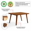 Ver imagem 2 de Mesa de Jantar em Madeira Maciça Millena 120cm Robusta Castanho