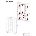 Ver imagem 4 de Guarda-Roupa Infantil 122cm com Vidro 4 Portas e 2 Gavetas Suspiro Multimóveis MP4458 - Off White