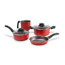 Ver imagem 1 de Jogo de Panelas Cor Vermelha Antiaderente Pro-flon 4 Peças Anis - Brinox