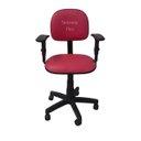 Ver imagem 1 de Cadeira Secretaria com Regulagem de Altura a Gás e Braço Regulagem Corano Rosa