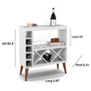 Ver imagem 2 de Aparador com Adega Florida Estilo Retrô Bebidas com Pés Palito Cores - Comprar Móveis em Casa: Branc