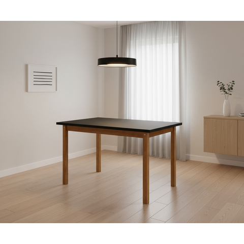 Mesa de Jantar Elisa para Cozinha ou Área Gourmet Moderna:preto