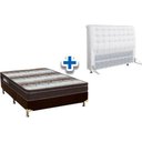 Ver imagem 1 de Cama Box Queen CRC + Colchão Ortopédico Light Ortobom + Cabeceira Dama Courano Branco