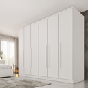 Ver imagem 1 de Guarda Roupa Casal 6 Portas 4 Gavetas 239cm Veneto Yescasa Branco/Neve
