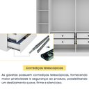 Ver mais imagens de Guarda Roupa Casal 6 Portas 4 Gavetas 239cm Veneto Yescasa Branco/Neve