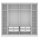 Ver imagem 6 de Guarda Roupa Casal 6 Portas 4 Gavetas 239cm Veneto Yescasa Branco/Neve