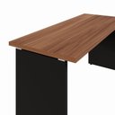 Ver imagem 6 de Mesa Escrivaninha 150cm em L Tampo 30mm Pés Painel F5 Office Cor:Nogal com Preto