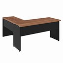 Ver imagem 4 de Mesa Escrivaninha 150cm em L Tampo 30mm Pés Painel F5 Office Cor:Nogal com Preto