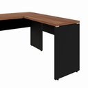 Ver imagem 5 de Mesa Escrivaninha 150cm em L Tampo 30mm Pés Painel F5 Office Cor:Nogal com Preto