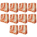 Ver imagem 1 de Bolsa Sacola de Ombro Ecobag Kit 10 Uni Reutilizavel Compras Mercado Dobravel Retornavel