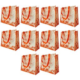 Bolsa Sacola de Ombro Ecobag Kit 10 Uni Reutilizavel Compras Mercado Dobravel Retornavel - 1