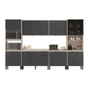 Ver imagem 2 de Cozinha Completa Modular Firenze Sem Tampo 6 Peças Avena Touch Grafito FMT006 Demóbile