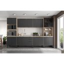 Ver imagem 3 de Cozinha Completa Modular Firenze Sem Tampo 6 Peças Avena Touch Grafito FMT006 Demóbile