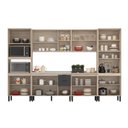 Ver imagem 4 de Cozinha Completa Modular Firenze Sem Tampo 6 Peças Avena Touch Grafito FMT006 Demóbile