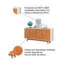 Ver imagem 3 de Buffet Aparador 180 Cm 4 Portas Carvalho Nobre e Off White