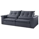 Ver imagem 3 de Sofá B010 3 Lugares Retrátil e Reclinável 210cm Cinza Escuro Veludo Meu Sofá Online