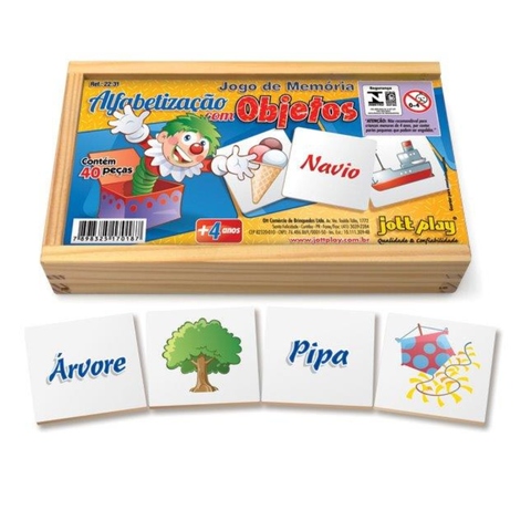 Jogo Memória Alfabetização com Objetos