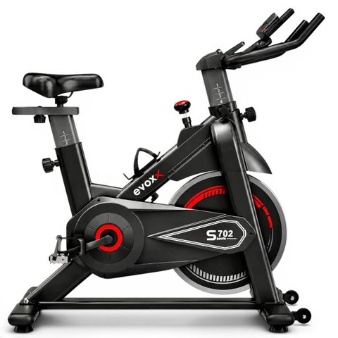 Bicicleta Spinning Indoor Evox S702 Roda de Inércia 10 kg