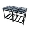 Fogão Profissional Industrial 8 Bocas com Chama Mista Dupla e Simples 30x30 para Panelas Grandes Seb - 1