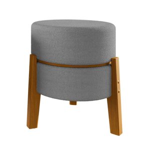 Puff Mesa Porta Copos Banqueta Decoração Moderno Cinza