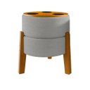 Ver imagem 2 de Puff Mesa Porta Copos Banqueta Decoração Moderno Cinza