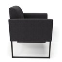 Ver imagem 6 de Poltrona Sala de Estar Industrial Preto Marisa Bouclê Grafite D03 - D’Rossi