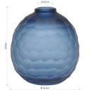 Ver imagem 3 de Vaso Moana Decorativo Cachepô Enfeite 16x15x15cm Vidro Azul