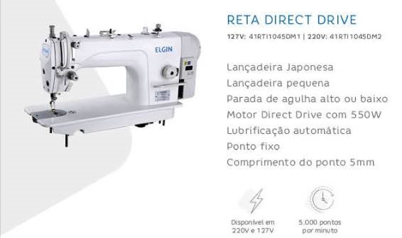 Reta Direc Drive Industrial - Elgin -110v com 50 Agulhas - 4