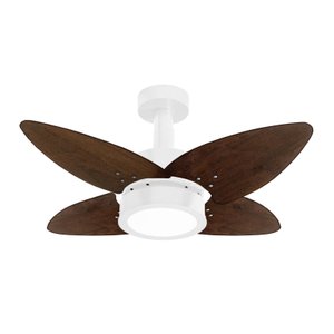 Ventilador de Teto Aspen LED Venti-delta 6000k Branco 4Pás Imbuia 110V