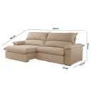 Ver imagem 2 de Sofá Filadélfia Linho 02 Módulos 90cm B25cm Meu Sofá Online A226 Linho Bege