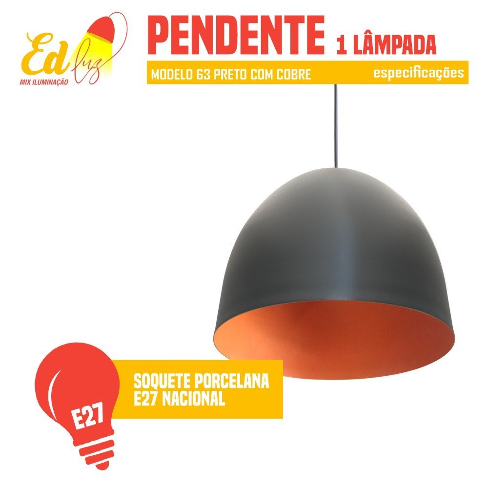 Pendente Oval Balcão Area Gourmet Sala Cozinha Alumínio 30cm 1lp - 3