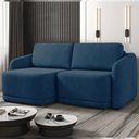 Ver imagem 1 de Sofá Cama Modulado Retrátil e Reclinável Decorativo Varsóvia 176cm Veludo Azul Marinho G33 - Gran Be