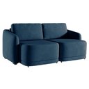 Ver imagem 4 de Sofá Cama Modulado Retrátil e Reclinável Decorativo Varsóvia 176cm Veludo Azul Marinho G33 - Gran Be