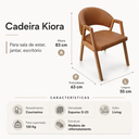 Ver imagem 2 de Poltrona Cadeira Estofada Sala Recepção Escritório Kiora:Caramelo/Liso