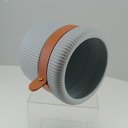 Ver imagem 4 de Vaso Decorativo Enfeite Planta Aparador com Cinta Cerâmica 14x15x15cm Azul