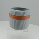 Ver imagem 5 de Vaso Decorativo Enfeite Planta Aparador com Cinta Cerâmica 14x15x15cm Azul