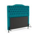 Ver imagem 2 de Kit Cabeceira Decorativa Para Cama Box Pollux e Calçadeira Sagitarius 195 Para Cama King Sued Azul T