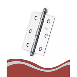 Dobradiça Isero Kit C/3 - Ferro Pino Bola 3 1/2 X 2 5/16'' Leve 2 Aneis - Cromado - 1