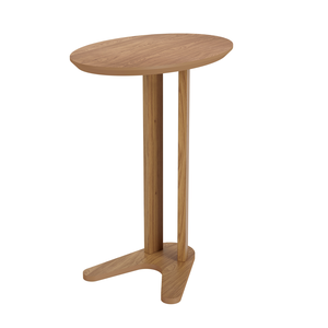 Mesa Auxiliar Oval 60cm Tb604 - Dalla Costa Freijó