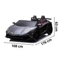 Ver imagem 2 de Carro Elétrico Infantil 24v Lamborghini Aventador até 100kg Gigante 2 Assentos Importway Bw235