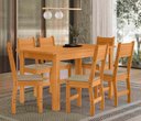 Ver imagem 1 de Conjunto Mesa de Jantar Bellagio com 6 Cadeiras Milano Poliman Móveis
