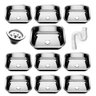 10 Cubas Pia Inox N0 40x34x17 Aço 430 Cozinha As Atacado Kit - 1