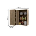 Ver imagem 3 de Módulo Cozinha Maxxi Armário Canto Reto G768 com 1 Porta 98cm Canela