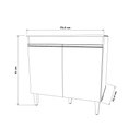Ver imagem 4 de Balcão Multiuso Alinne 79cm para Cooktop 4 e 5 Bocas com 2 Portas - Branco Peternella
