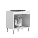 Ver imagem 3 de Balcão Multiuso Alinne 79cm para Cooktop 4 e 5 Bocas com 2 Portas - Branco Peternella