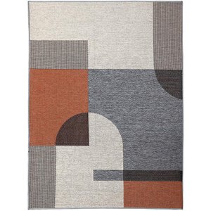 Tapete Sala New Colors Magia 1,50x2,00 Cinza/Bege/Terra Cota