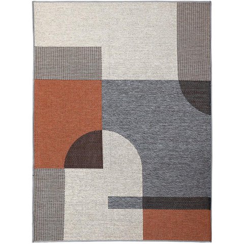 Tapete Sala New Colors Magia 1,50x2,00 Cinza/Bege/Terra Cota