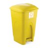 Lixeira Cesto Pedal 30l Coleta Seletiva Reciclagem Amarelo - 1