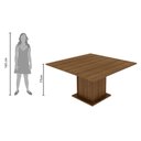 Ver imagem 3 de Mesa Madesa Quadrada Tampo de Madeira 5286A Rustic Cor:Rustic